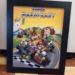 Super mario kart and Sonic picture frame