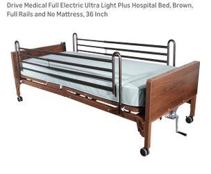 Drive Medical Full Electric Hospital Bed with Brand-New Mattress