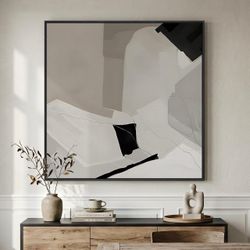 Large Framed Abstract Canvas Wall Art