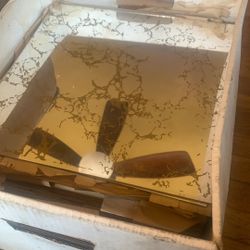 Original 12"x12" Gold Vein Glass Panel.