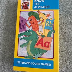 Golden step ahead: Know the alphabet: letter and sound games (VHS, 1991)