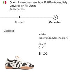 Taekwondo Mel Sneakers Cow Print