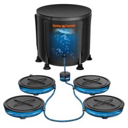 Gravity-Fed Self-Watering System, 4-Pack Auto Watering System with 13 Gallon Reservoir, 4 Fabric Pot Base for Indoor Plants, Grow Tents,