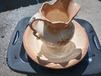 Vintage Wash Basin pitcher and Bowl