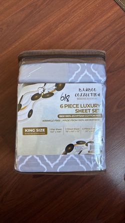 BIS Bamboo Collection 6-Piece King Sheet Set