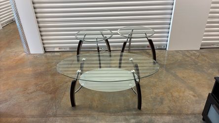 Glass Table Lot (3)