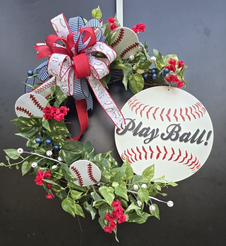 Baseball Wreath