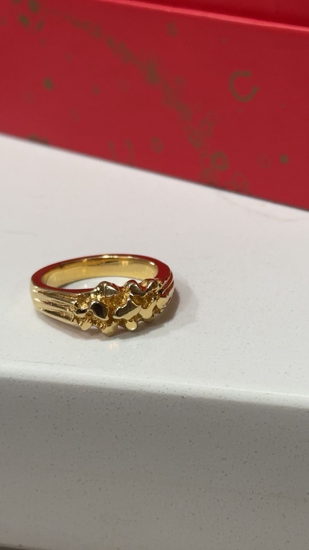 14K Gold Nugget Ring Size 10 Or 10.5