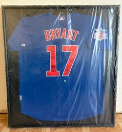 Kris Bryant Framed Autographed Cubs Jersey with COA
