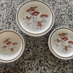 Vintage 1976 - 12 Piece ROYAL DOULTON FIELDFLOWER Dish Set