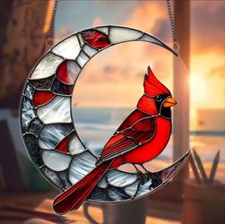 Crimson Moonwatcher Suncatcher