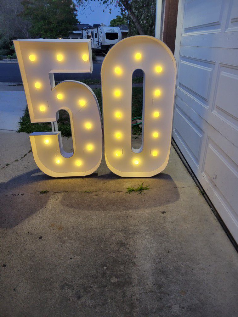 50 Marquee Light Up Number