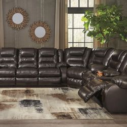 [SPECIAL] Vacherie Chocolate Reclining Sectional

