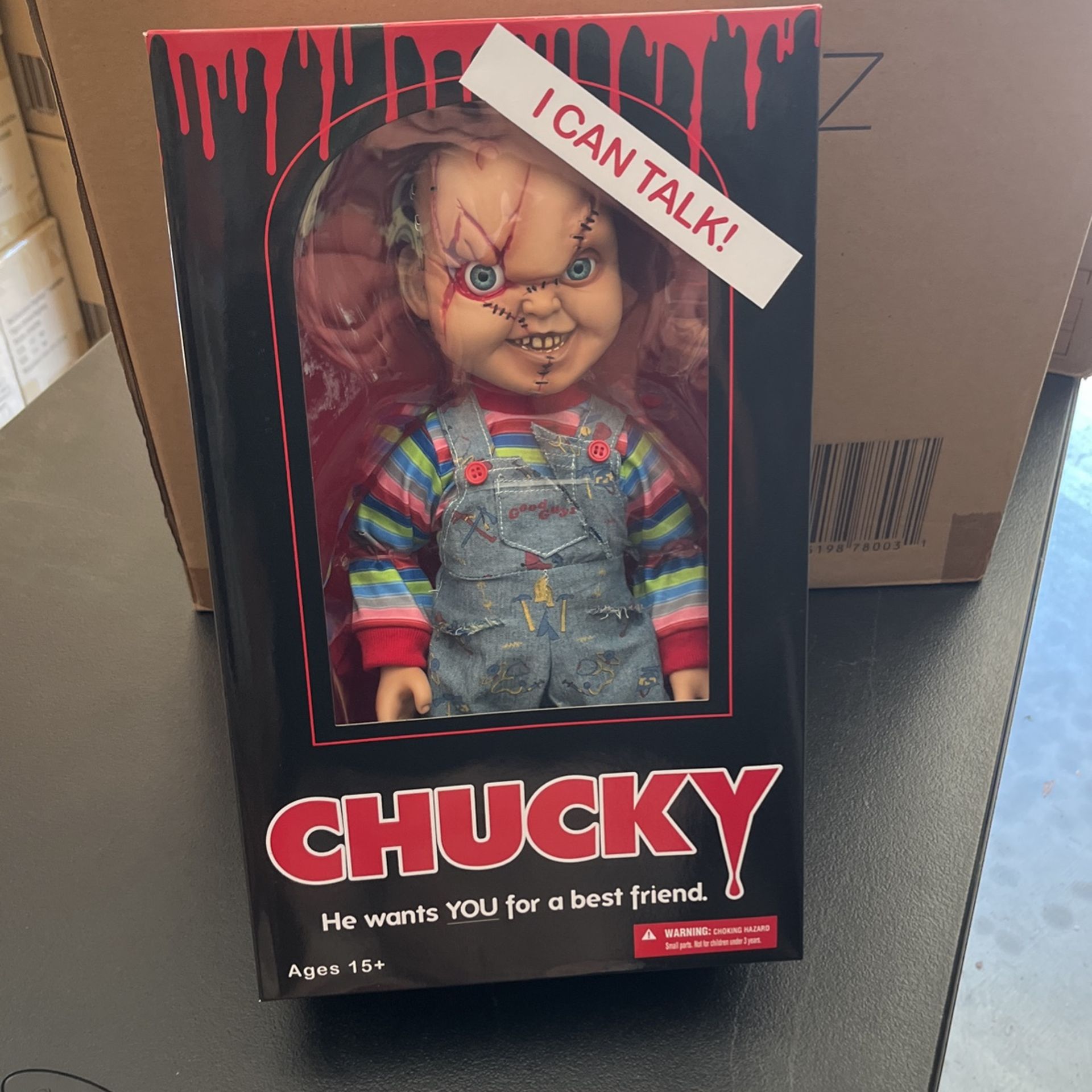 Scarred Chucky Child’s Play Mezco 15 Inches Sound Phrases Doll