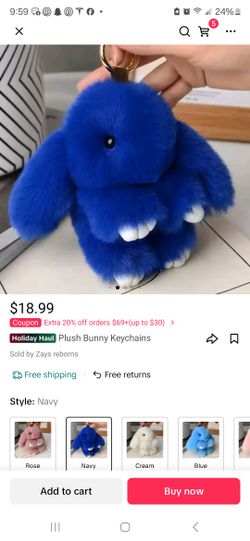 Tick Tock Plush Bunny Keychain