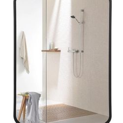 Black Mirrors for Wall Decor, 36" X 24" Bathroom Mirrors for Over Sink, for Bedroom