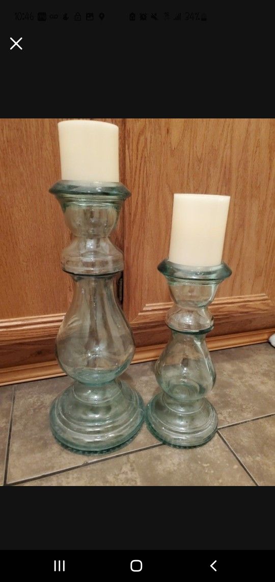Glass Candle Holders