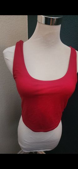 Red tank crop top in size S