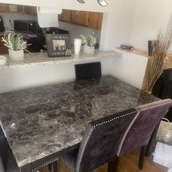 Marble table and chairs