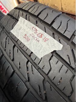 275-65-18 Corsa Highway Used Tires 300$ Mounted and Balanced 50$ Alignment With Purchase of Tires Located at 1305 Preston Ave Pasadena Tx 77503