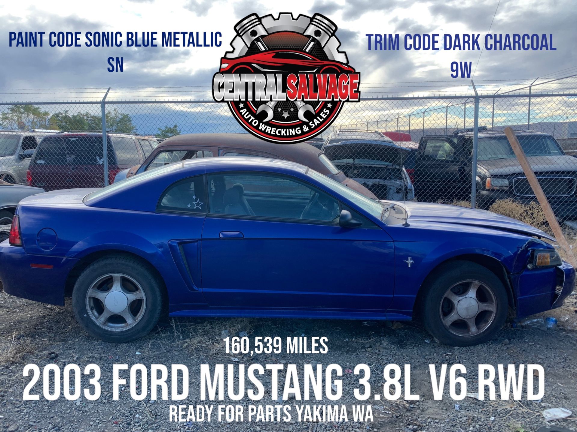 2003 Ford Mustang 3.8L Manual Transmission Partout For Parts Only (509) Is Area Code