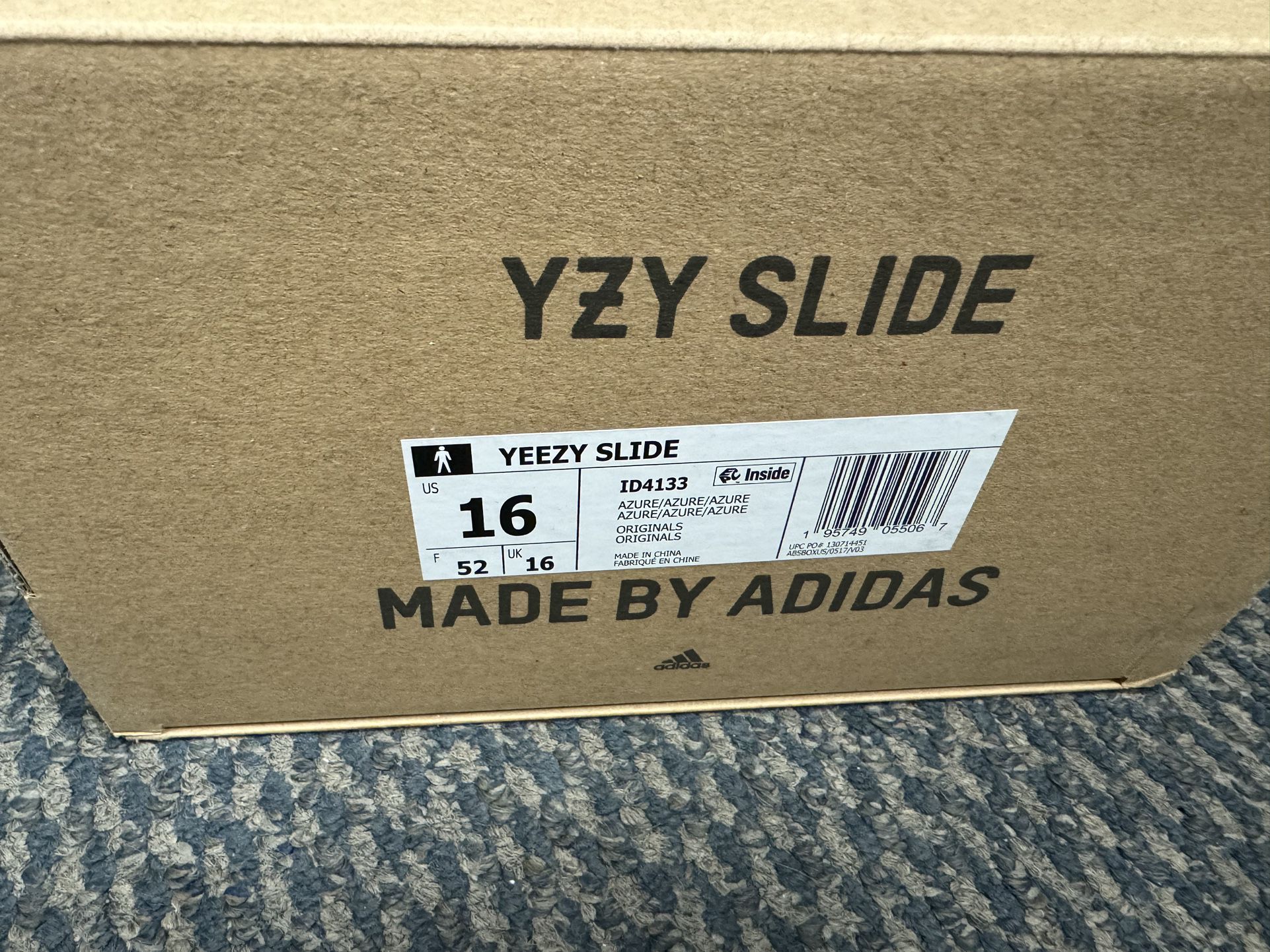Adidas New Yeezy Slide  Blue Us 16