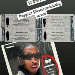 4 Tyga Concert Tickets 