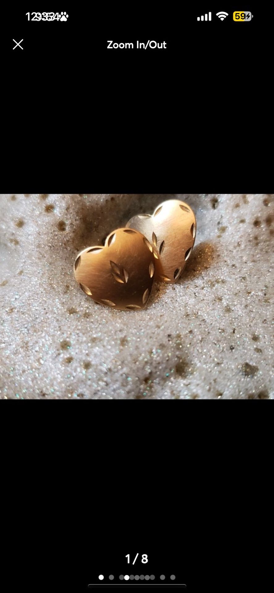 14k Gold Heart Earrings 