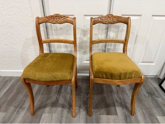 Two vintage desk/dining chairs