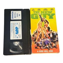 2002 Columbia Tristar Home Entertainment The New Guy VHS Black Yellow One Size