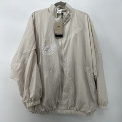 Women’s Nike Beige Cream Windbreaker Jacket XL 2XL