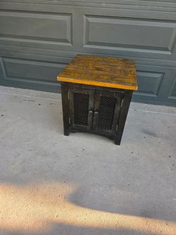 Ashley Furniture solid Wood cabinet/end table read description for details