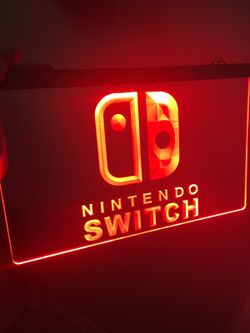 NINTENDO SWITCH LOGO LED LIGHT SIGN