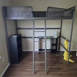 IKEA TUFFING
Loft bed frame, dark gray