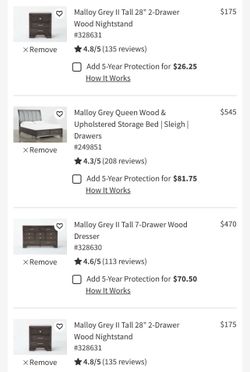5 peace bedroom set
