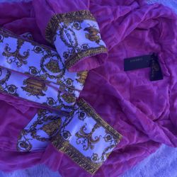 pink versace robe