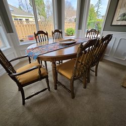 Thomasville Dining Set
2 captains chairs, 4 side chairs, 2 20" leaves
Like new!