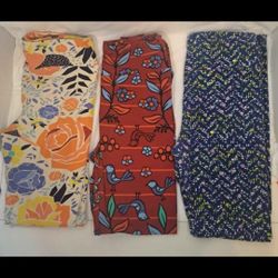 LuLaRoe One Size Leggings-3 Pair Size Small-Medium 