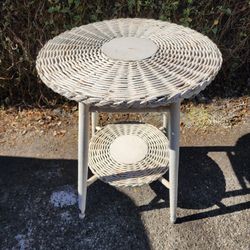 Vintage Wicker Table $200