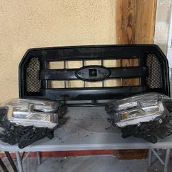 Ford grill and headlights left and right 