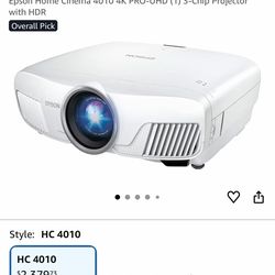 Epson Home Cinema 4010 4K PRO-UHD Projector + 110" Motorized Screen!