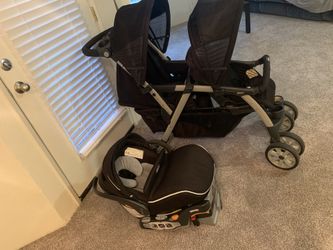 Two seat baby stroller fully cleaned