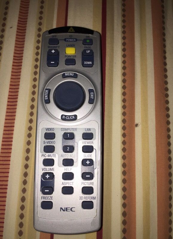 NEC RD-406E 7N900491 Projector Remote Control LT245 LT265