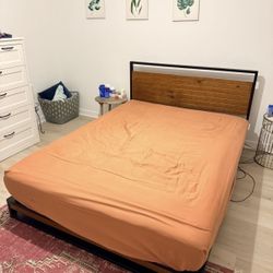 Bed Frame Queen Size *pickup Only MUST GO TODAY