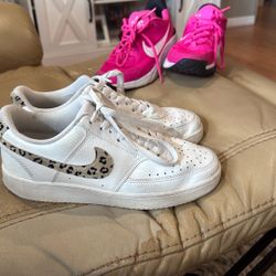 Nike Leopard print Sneaker Women’s Size 7.5 Court Vision Next Nature 