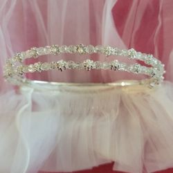 Wedding Veil With Attached Crown