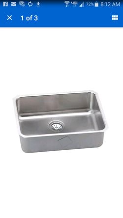 Stainless Steel 25.5 in. 0-hole Kitchen Sink in Satin