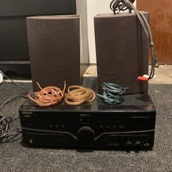 Onkyo Surround Sound System With Fisher Receiver And Speaker Wire
