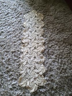 Beautiful crocheted small runner