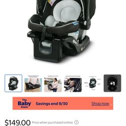 Graco Car Seat For Infants W/base